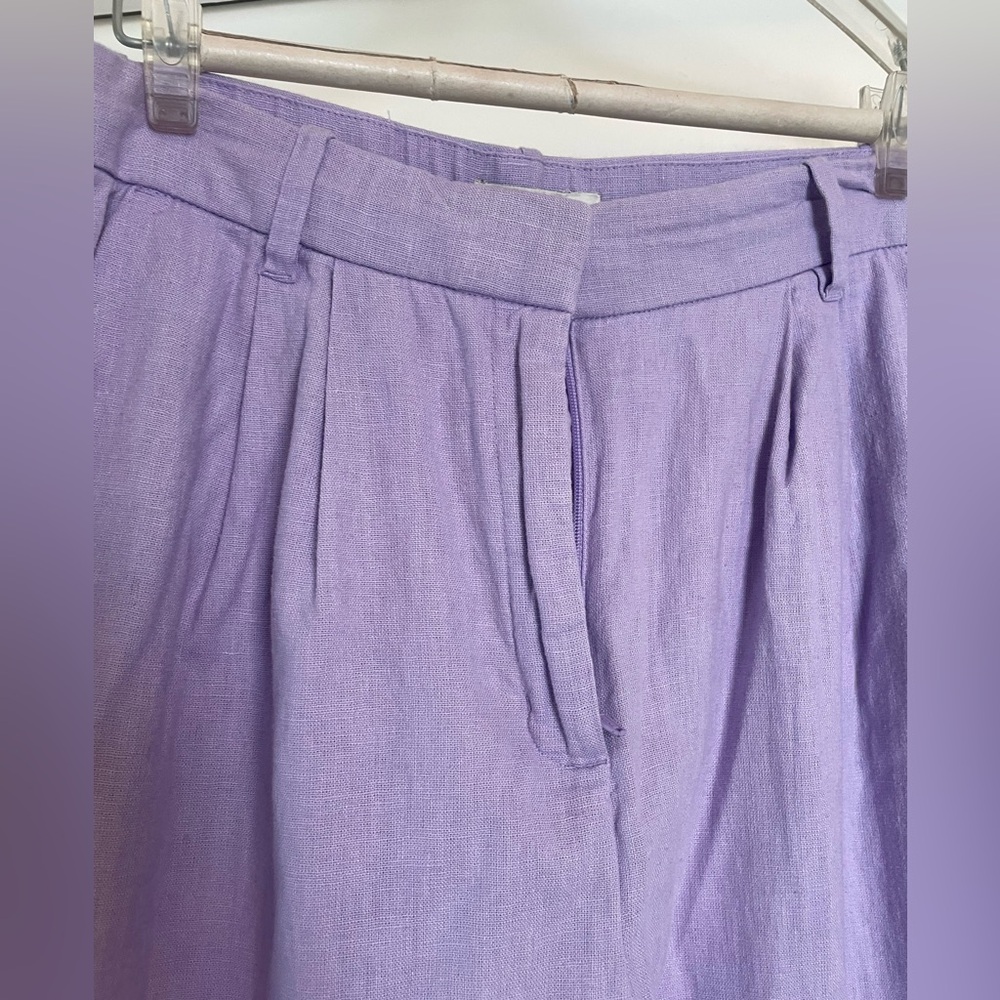 Abercrombie Linen blend trousers in Lilac - Picture 3 of 6